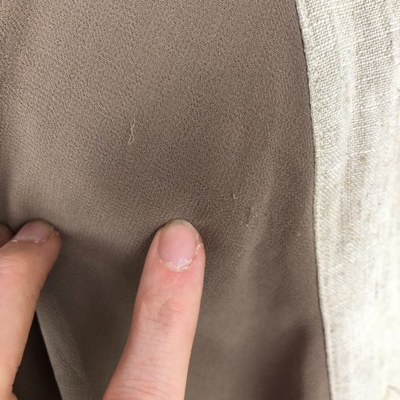 MM Couture Miss Me Women's Size Small Beige Brown Linen Blend Jacket Lightweight - Picture 6 of 11